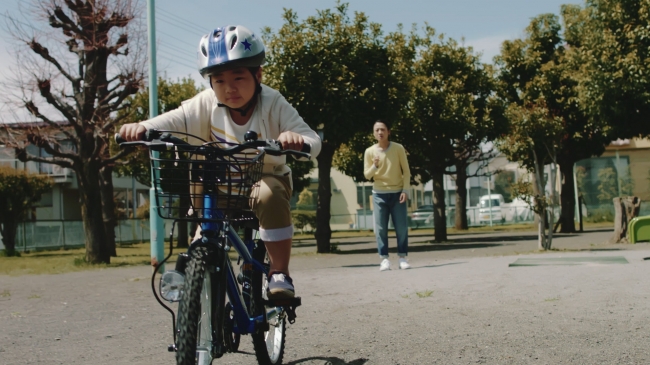 母親と自転車乗りに挑戦中