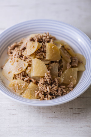 レンジで一発！簡単！肉大根のみそニンニク