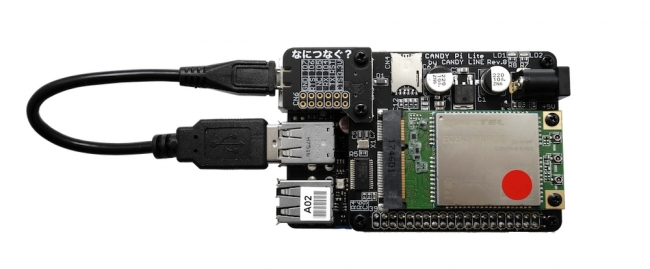 CANDY P Lite+（USBケーブルは別売りです）とASUS Tinker Board S