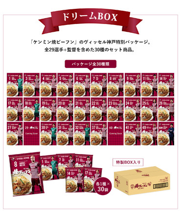 （ケンミン）ヴィッセル焼ヴィーフンドリームBOX（全29選手+監督）