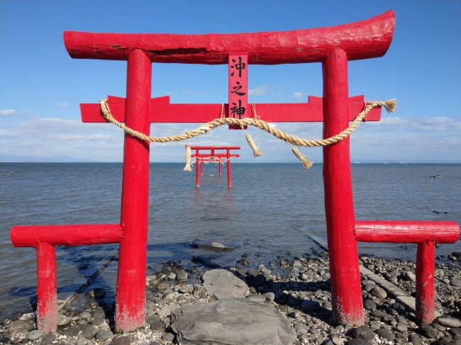 大魚神社の海中鳥居