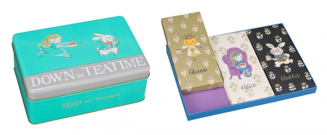 ~OGGI meets karelcapek~      左：DOWN the TEATIME　　右：TEA CHOCOLATE ALICE