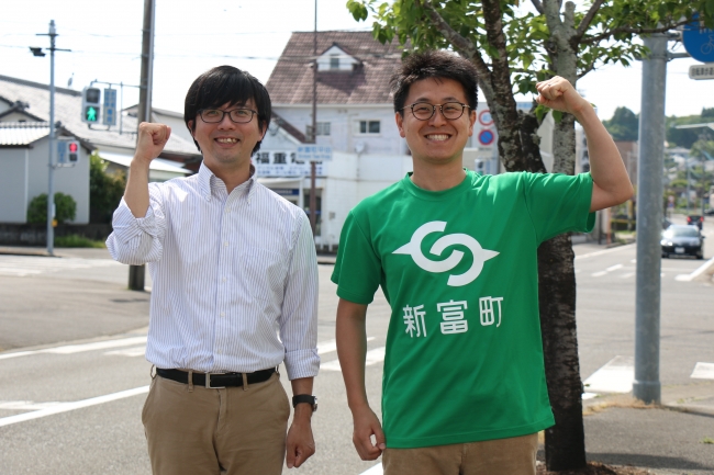 イベントの企画・進行役である地域おこし協力隊の橋本健太（写真・右）と、事例報告で登壇するこゆ財団・中山 隆（写真・左）