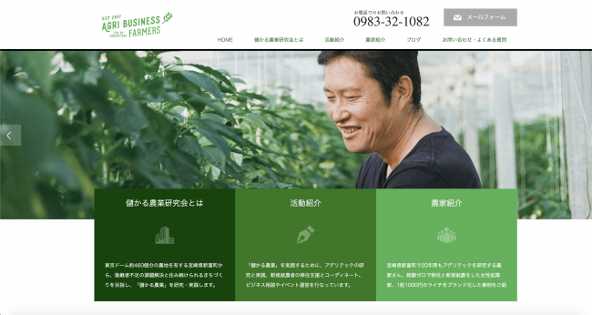 ウェブサイト「新富アグリスタイル」。