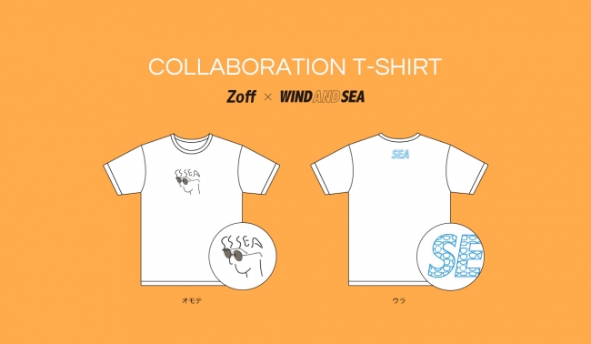 Zoff×WIND AND SEAのコラボレーションTシャツ