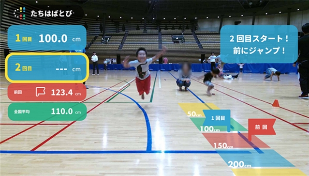 DigSportsで運動能力測定を行う様子