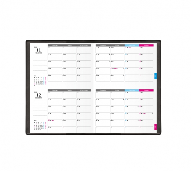 新製品セパレートダイアリー「マンスリー＆マンスリー」