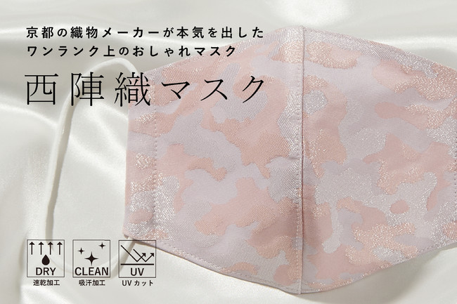 西陣織マスクCamouflage(pink)