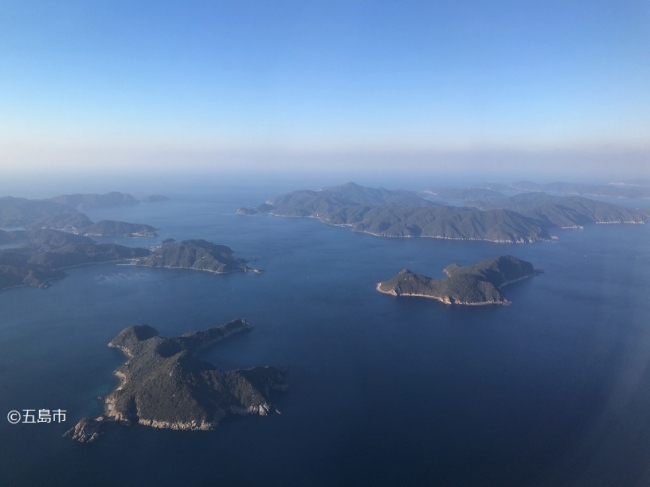 上空から見た五島市