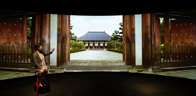 「Profound Tourismオンライン」ツアープログラム　「奈良・唐招提寺のVR拝観」の様子　※VR作品『唐招提寺』　製作・著作　凸版印刷株式会社／TBS　監修　鈴木嘉吉・大山明彦　協力　唐招提寺