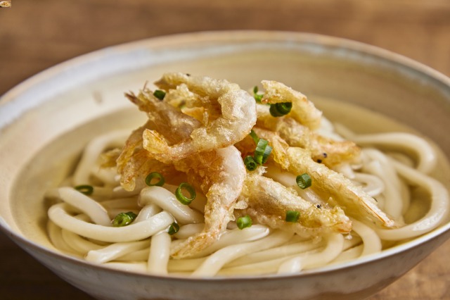 白えびのばら天うどん