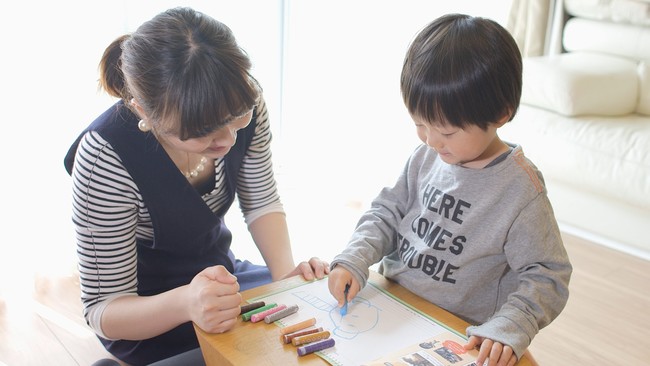 親子での取り組みの様子