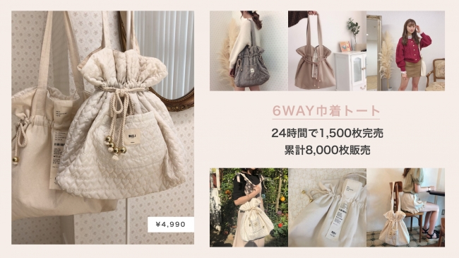 大ヒット商品6way巾着トート