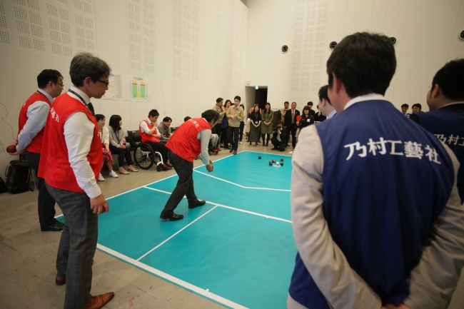 乃村工藝社社屋でのボッチャ体験会