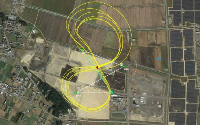 無人航空機自動制御の様子