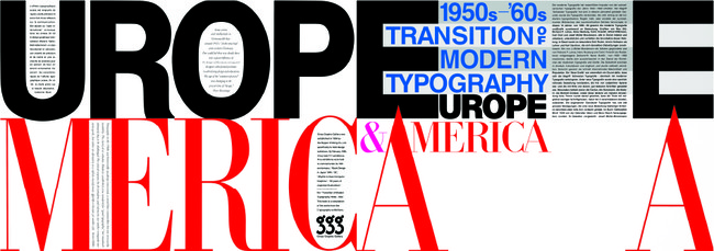 木下勝弘「Transition of Modern Typography： Europe & America」1996　シルクスクリーン