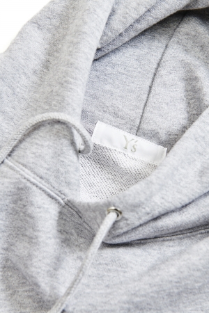 Y’s Logo Hoodie Gray detail