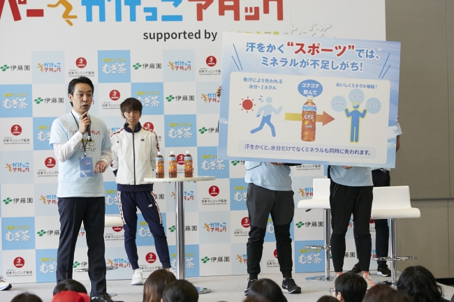 水分＆ミネラル補給の大切さを学ぶ神野選手