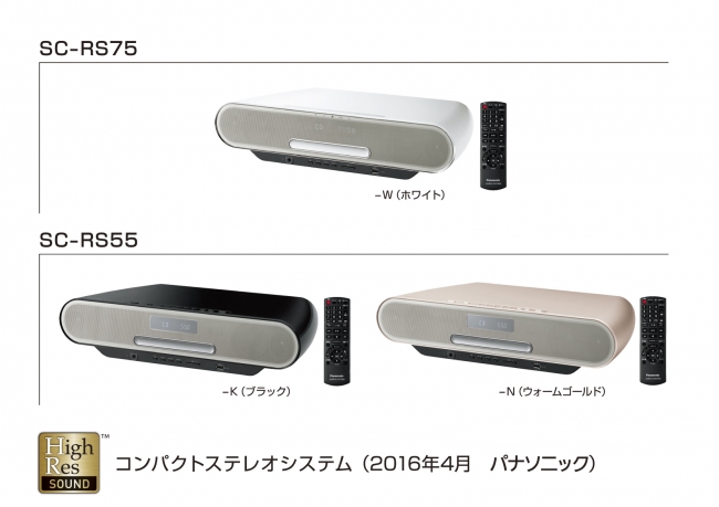 パナソニック コンパクトステレオシステム「SC-RS75／RS55」