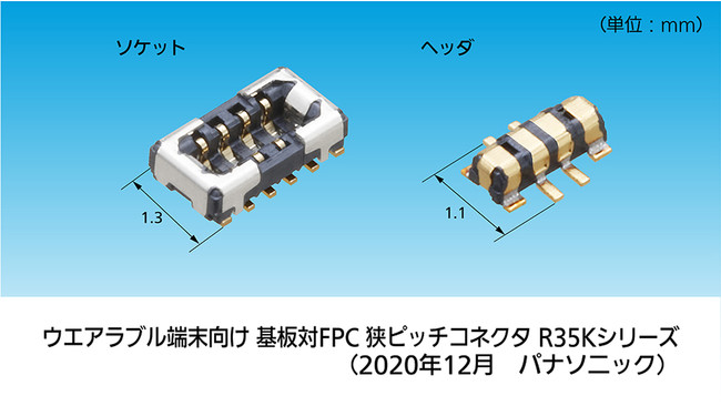 ウエアラブル端末向け 基板対FPC 狭ピッチコネクタ R35Kシリーズ