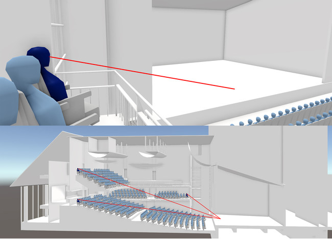 観客からの舞台の見え方シミュレーション（イメージ）