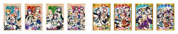 ▲限定クリアブロマイド（μ’s）第1弾(全4種)：2019年10月5日（土）～18日（金）/▲限定クリアブロマイド（Aqours）第2弾(全4種)：2019年10月19日（土）～11月1日(金)