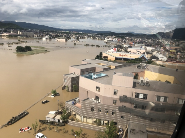 7月8日午後 真備町内の様子