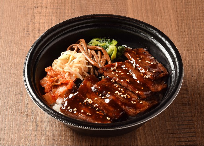 国産黒毛和牛カルビの黒みそタレ焼き丼