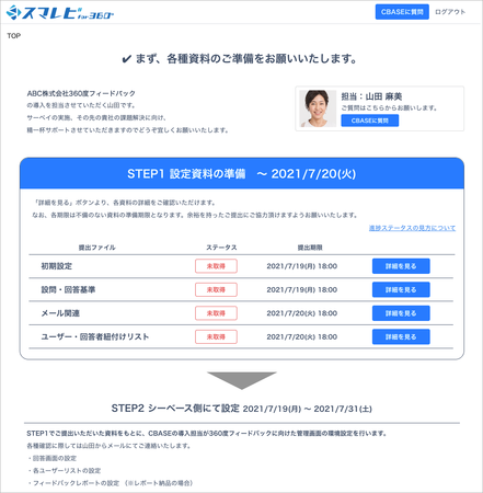 導入サポートサイトの画面イメージ