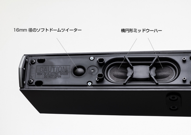 サウンドバーのスピーカー構造