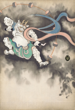 鈴木其一《風神雷神図襖》（部分）江戸時代後期　東京富士美術館蔵　©東京富士美術館イメージアーカイブ／DNPartcom