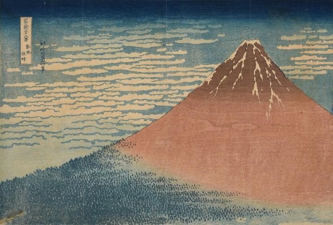 《冨嶽三十六景　凱風快晴》　天保初期（1830～34）頃　［後期展示］