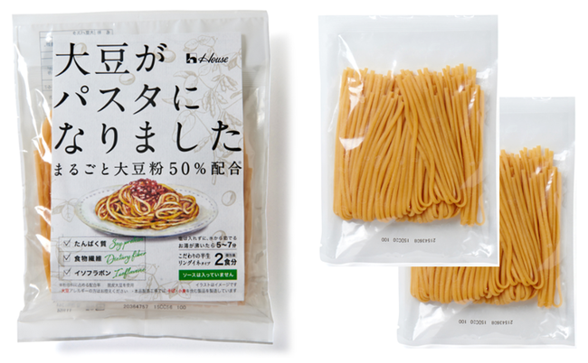 大豆がパスタになりました