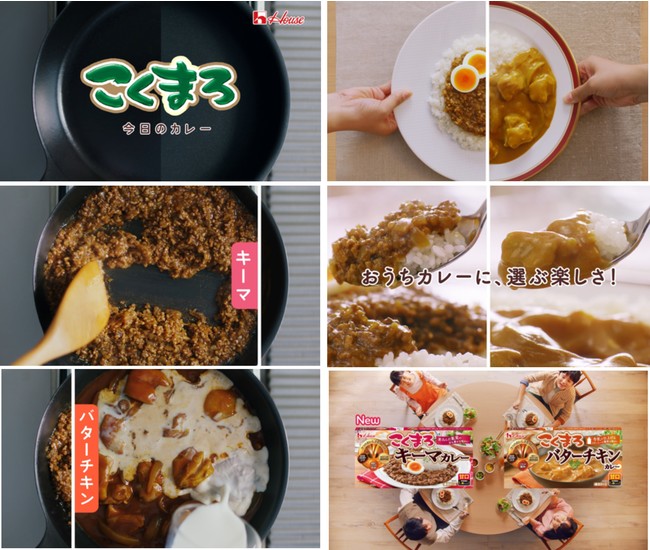 画像：新TVCM 「こくまろカレー キーマかバターチキンか、決められない！」篇より