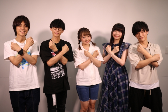 『ANIMAX MUSIX 開催発表特番』左から吉田尚記アナ、オーイシマサヨシ（OxT）、大橋彩香、halca、生田鷹司（PENGUIN RESEARCH）