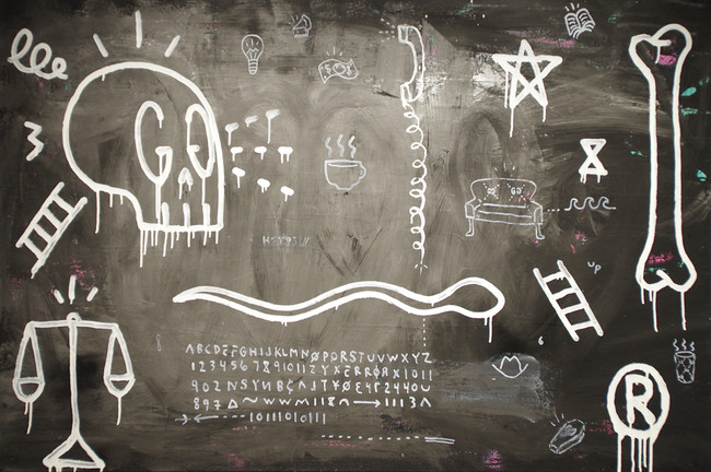 Chalk board talk　  Size(cm)：101.6×152.4