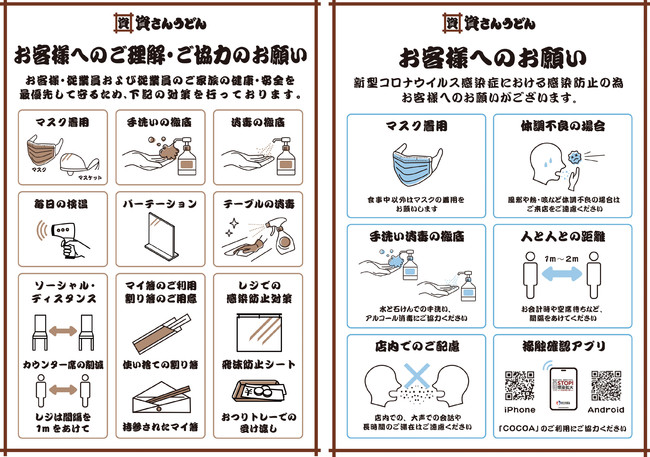 新型コロナウイルス感染症対策およびお願いについて