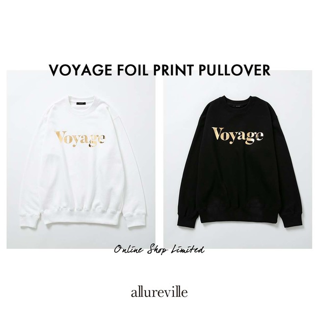 VOYAGE FOILプリントプルオーバー 　税込￥13,200