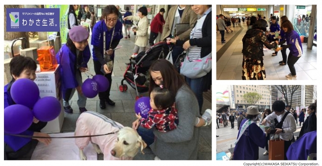 盲導犬ふれeye募金の様子