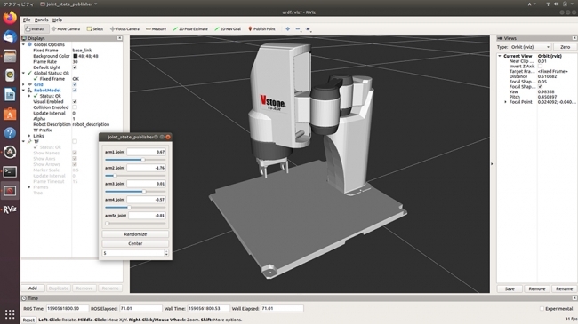 rvizでの3Dモデル表示例