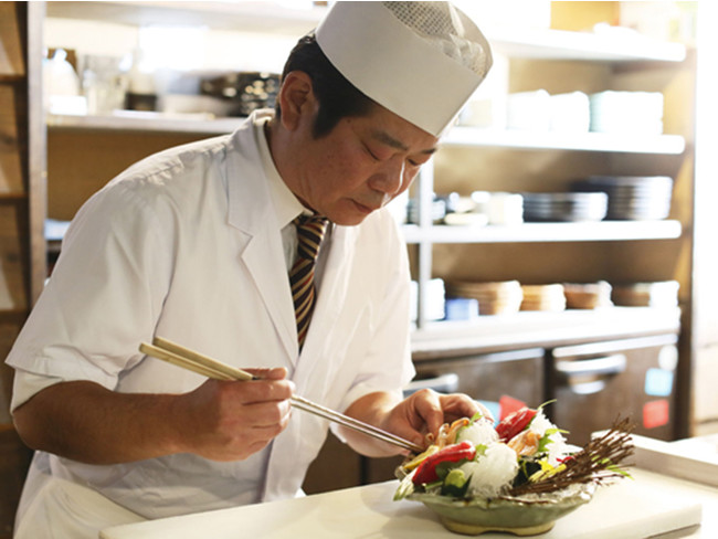 料理人が仕立てる自慢の料理