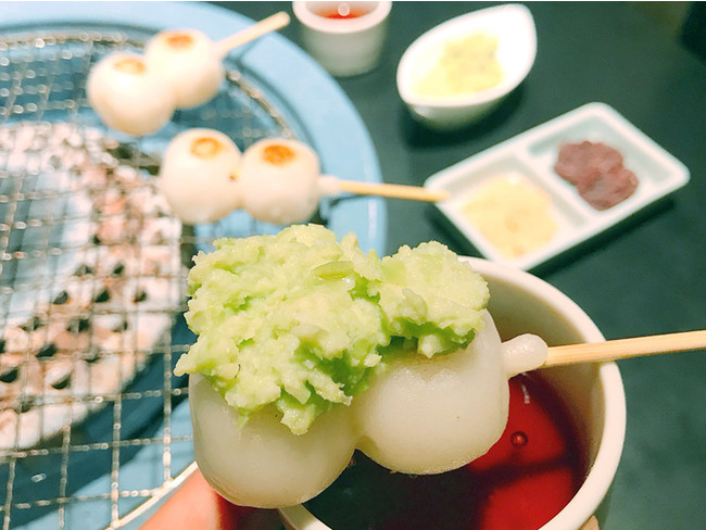 「夏限定のずんだ餡」＆「定番のみたらし餡」の2種の餡で「お団子食べ放題」