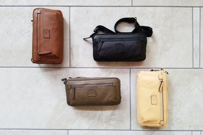 フレグランスレザー　AROMA Double Wallet bag ダヴィンチ ファーロ　Davinci FARO