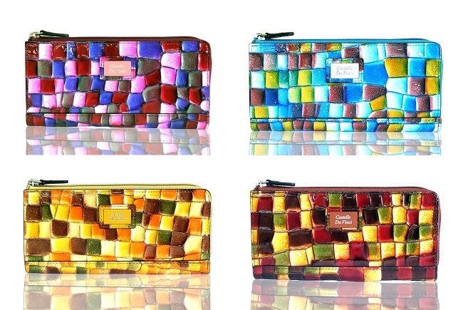 カステロ・ダ・ヴィンチ　Mosaic Croco L Zip Wallet