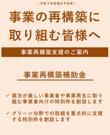 電気自動車関連に使えるグリーン成長枠 2021年11月26日時点更新の補正予算案（中小企業庁）