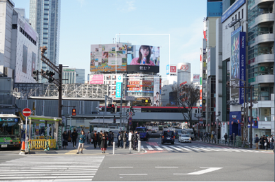 ▲宮益坂方面から