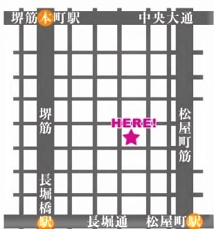 ※写真：心斎橋長堀店Map