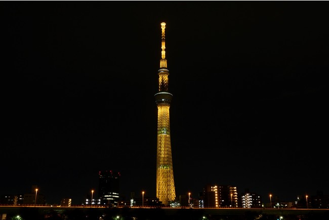 ゴールドの特別ライティング（イメージ）©TOKYO-SKYTREE