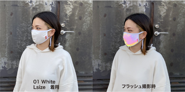 01 White Lサイズ着用