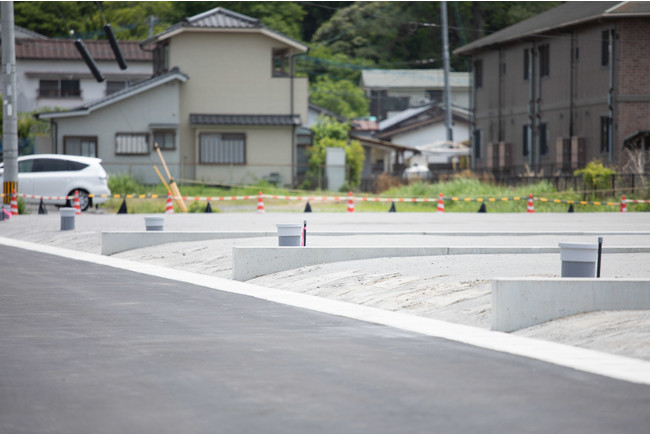 施工された出世基礎　土地分け丸